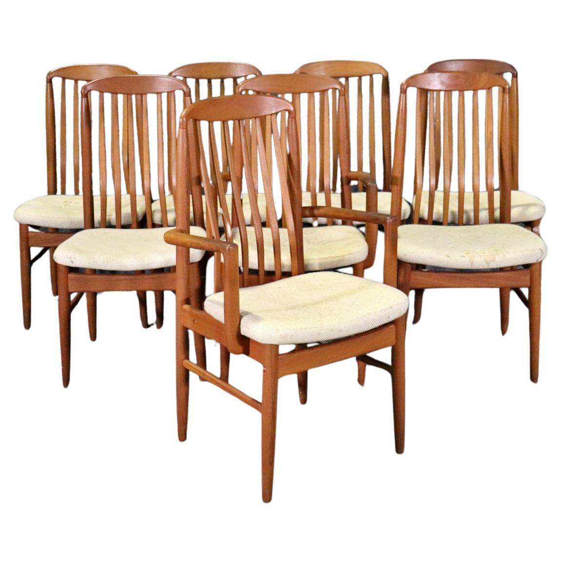 Eight Benny Linden Designed Teak Chairs