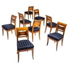 Eight Biedermeier Dining Chairs, circa 1820