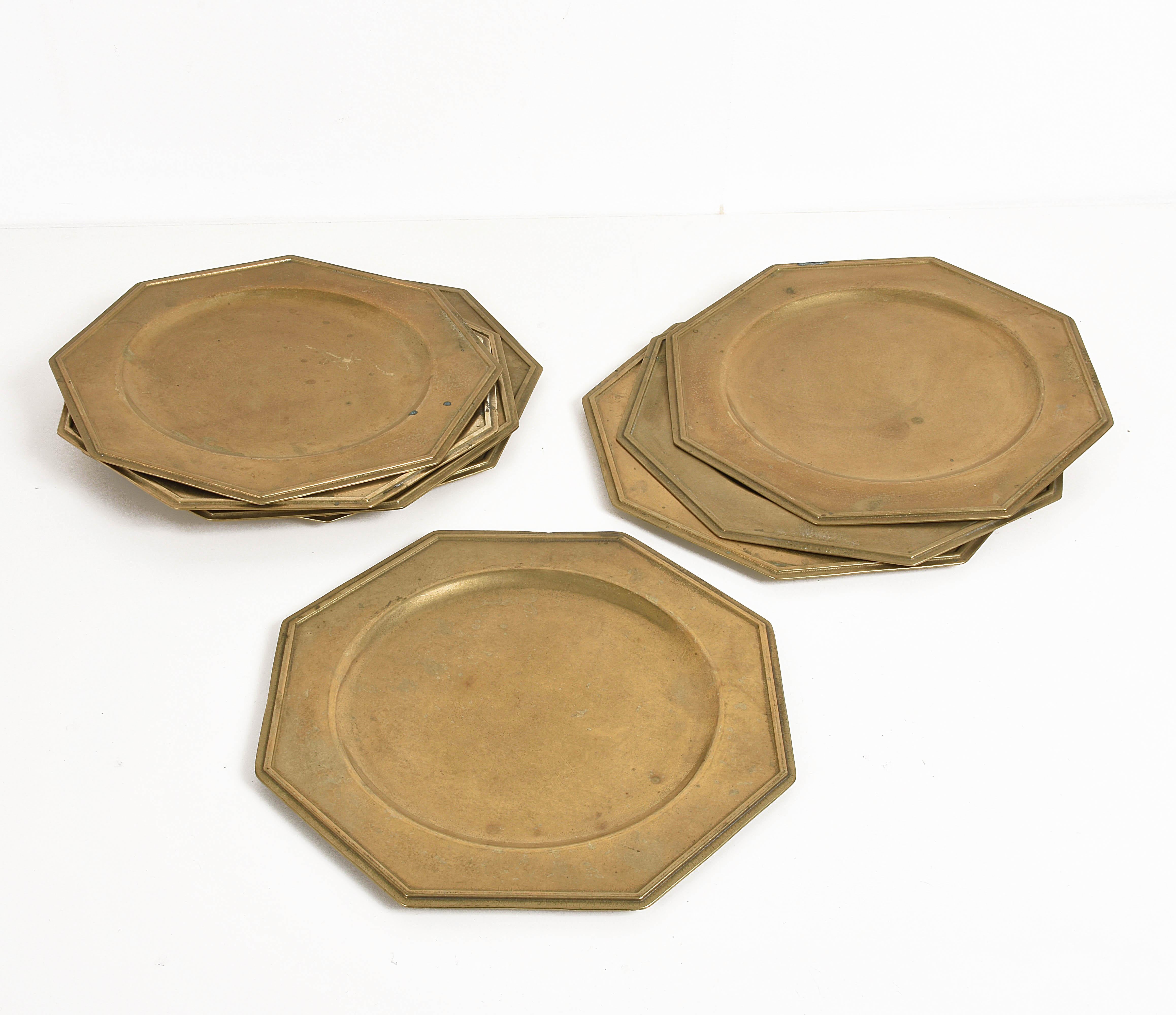 antique brass charger plates