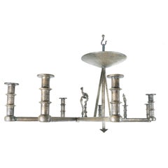 Vintage Eight Candles Chandelier by Tom Corbin 