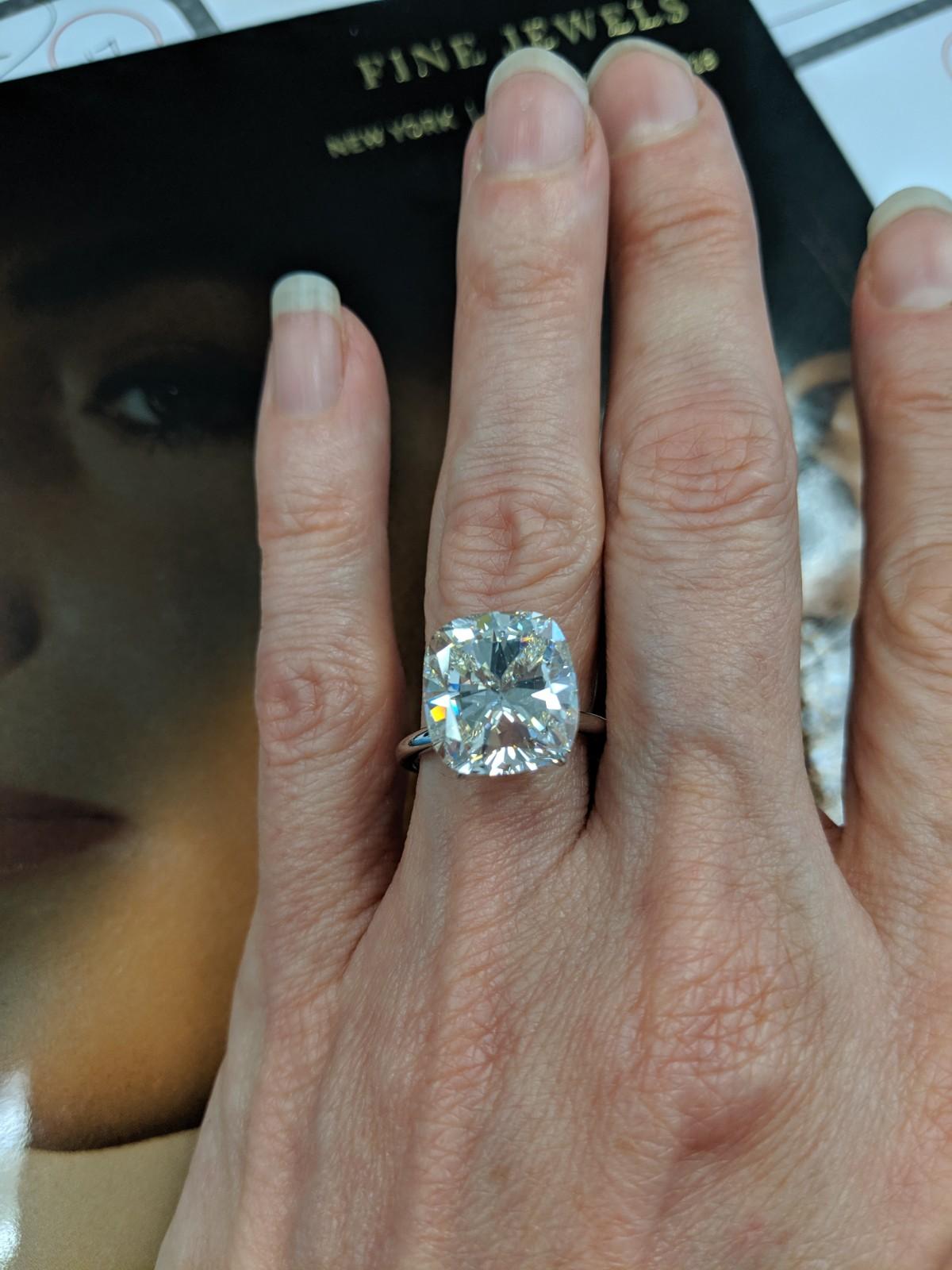 Eight Carat Cushion Cut Diamond for Engagement or Upgrade GIA K, VS1 In New Condition In New York, NY