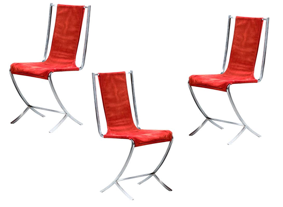 Acht Stühle von Pierre Cardin für Maison Jansen, 1970er Jahre (Französisch) im Angebot