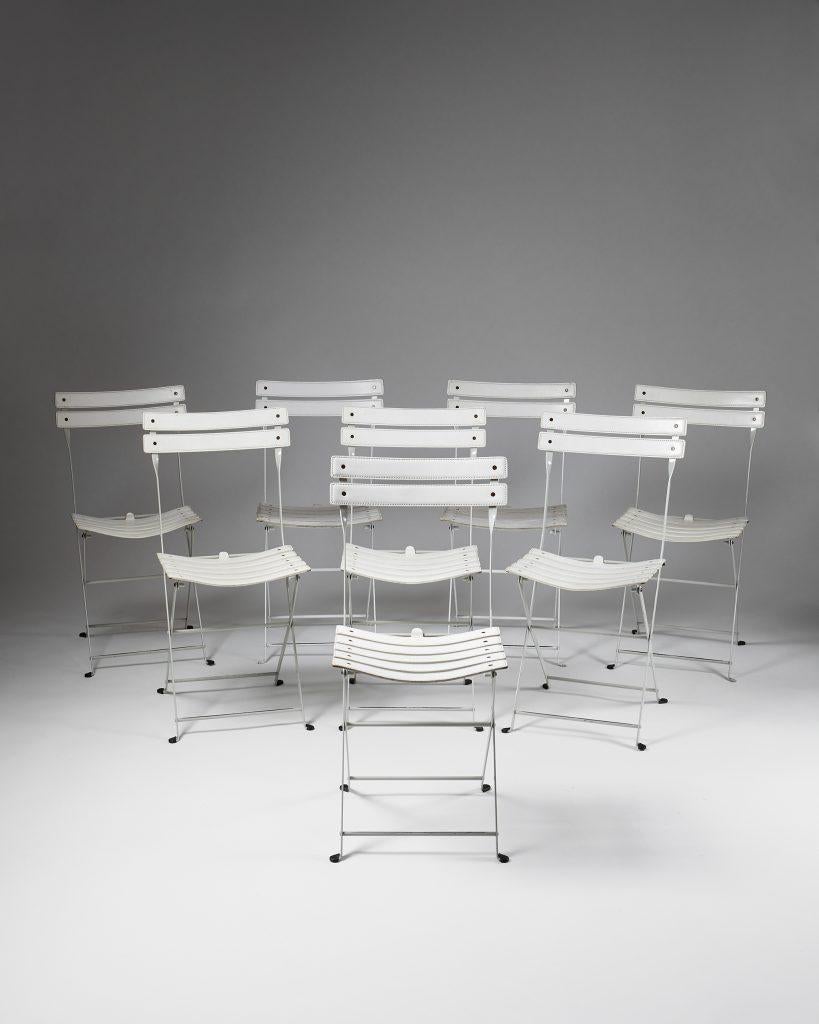 Mid-Century Modern Eight Chairs “Celestina” by Marco Zanuso for Zanotta, Italy, 1978 For Sale