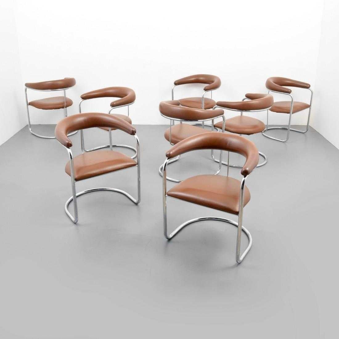 Eight Classic Anton Lorenz for Thonet Dining Chairs In Good Condition In Dallas, TX