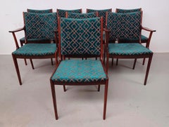 Ocho sillas de comedor personalizables de palisandro de Johannes Andersen Excelente estado