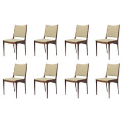 Eight Restored Customizable Johannes Andersen Rosewood Dining Chairs 