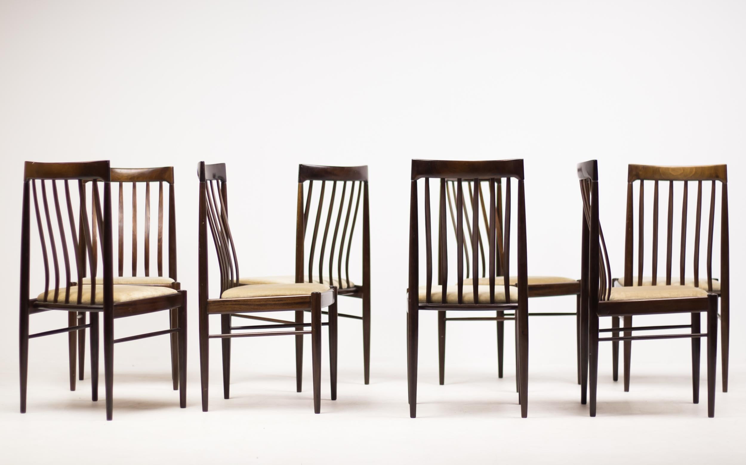 Eight Danish Dining Chairs by H.W. Klein in Mahogany 2