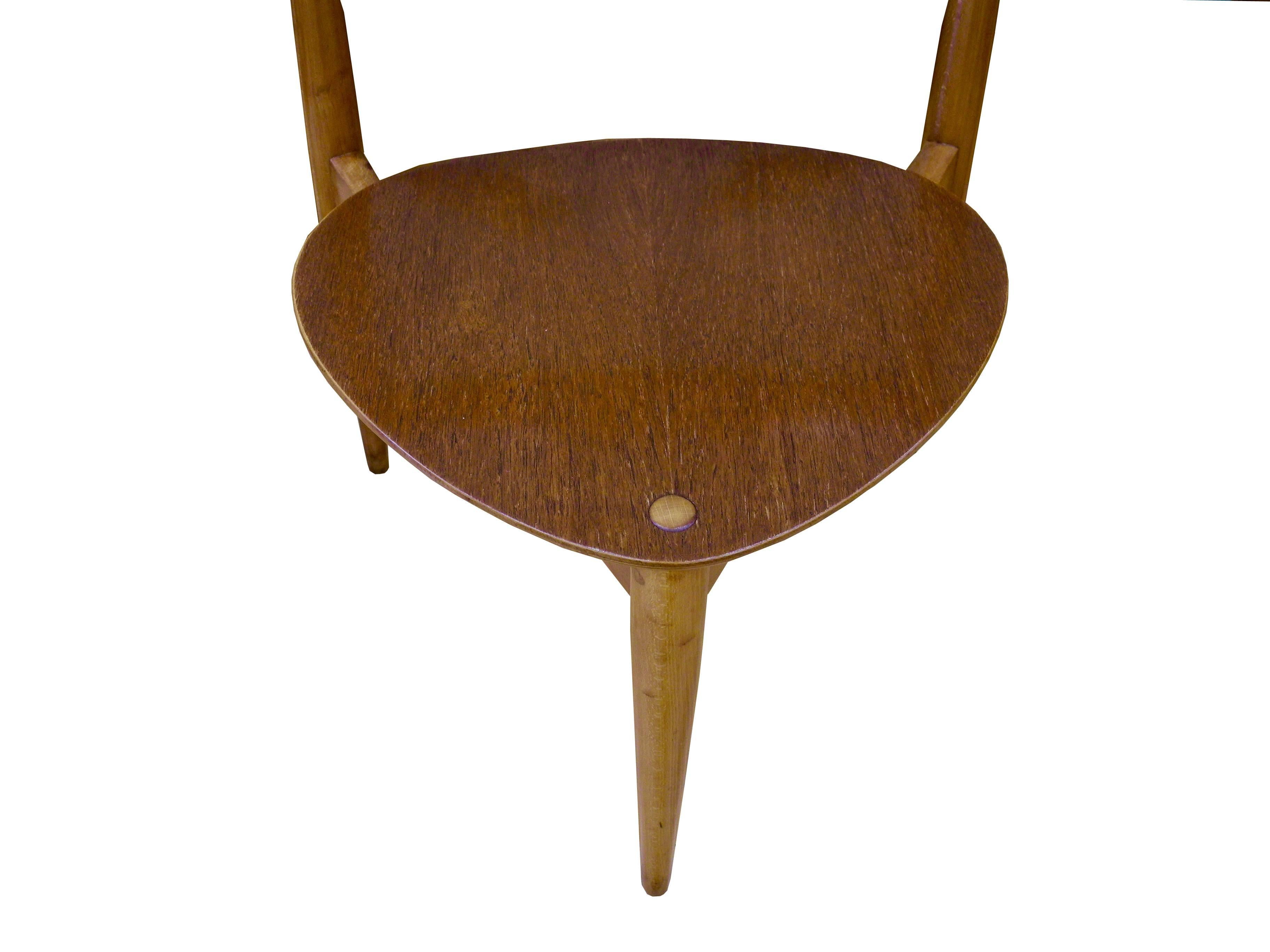 Eight Danish Modern Heart Chairs in Teak and Beech by Hans Wegner For Sale 1