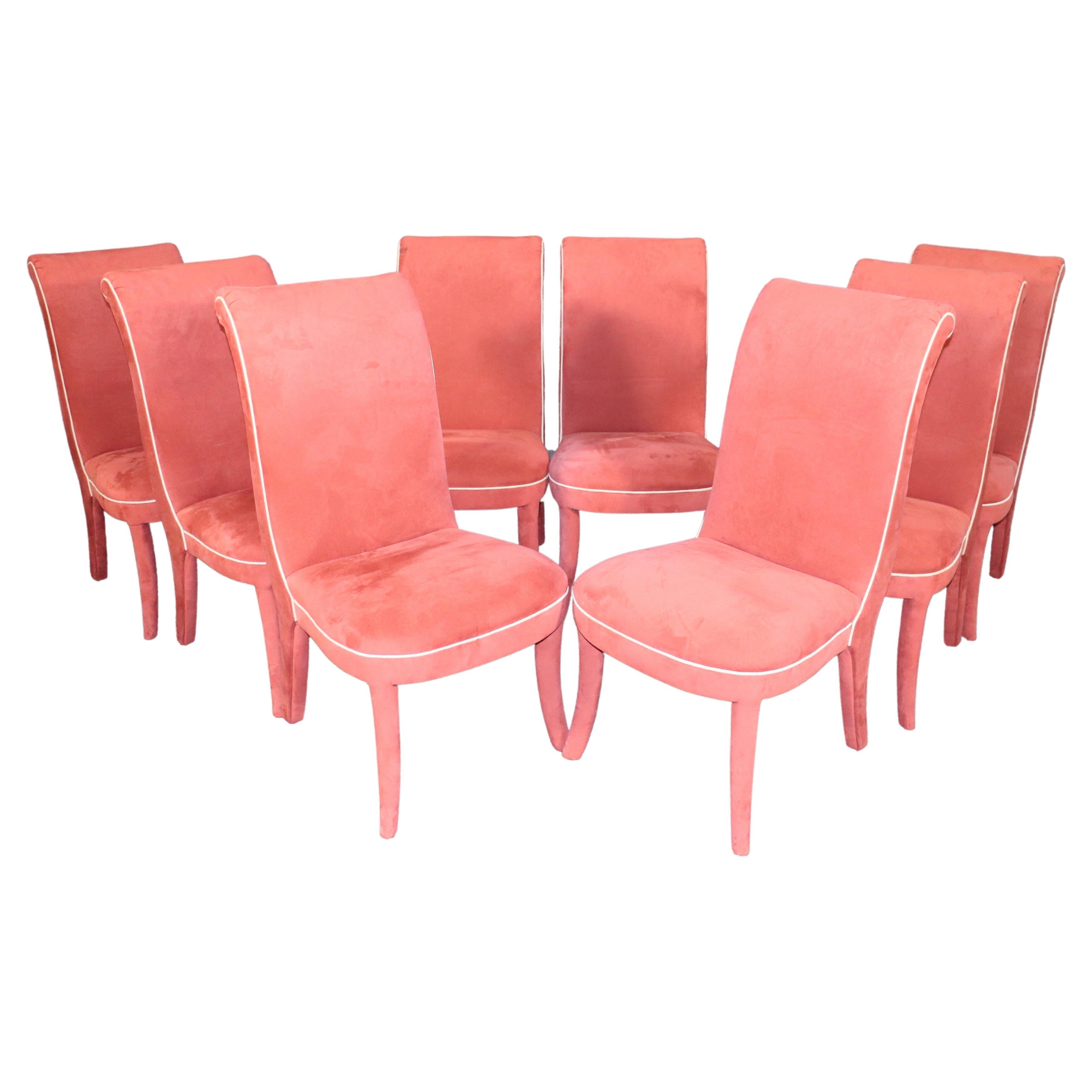 Eight Deco Style Dining Chairs For Sale