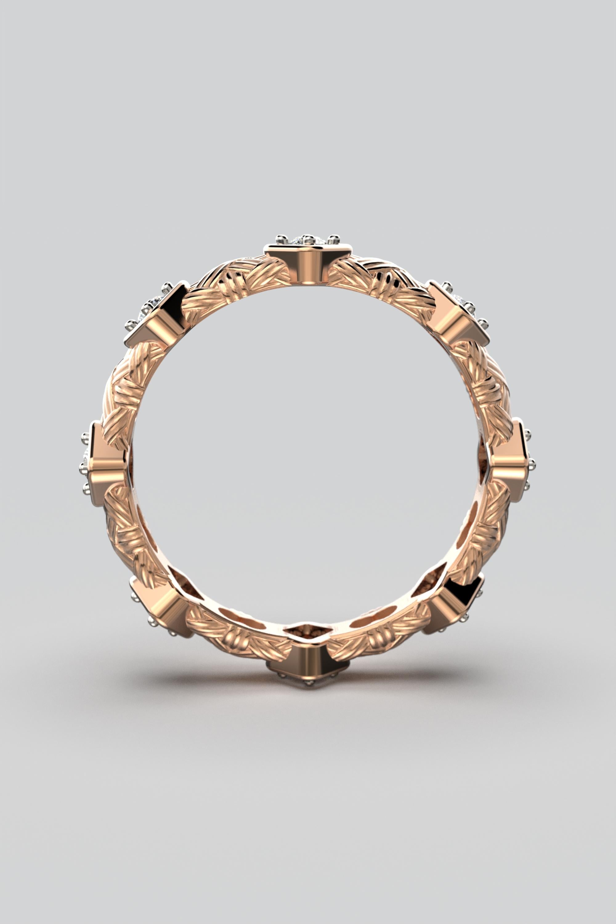 Im Angebot: Acht  Diamantring aus 18k Gold, hergestellt in Italien von Oltremare Gioielli () 12