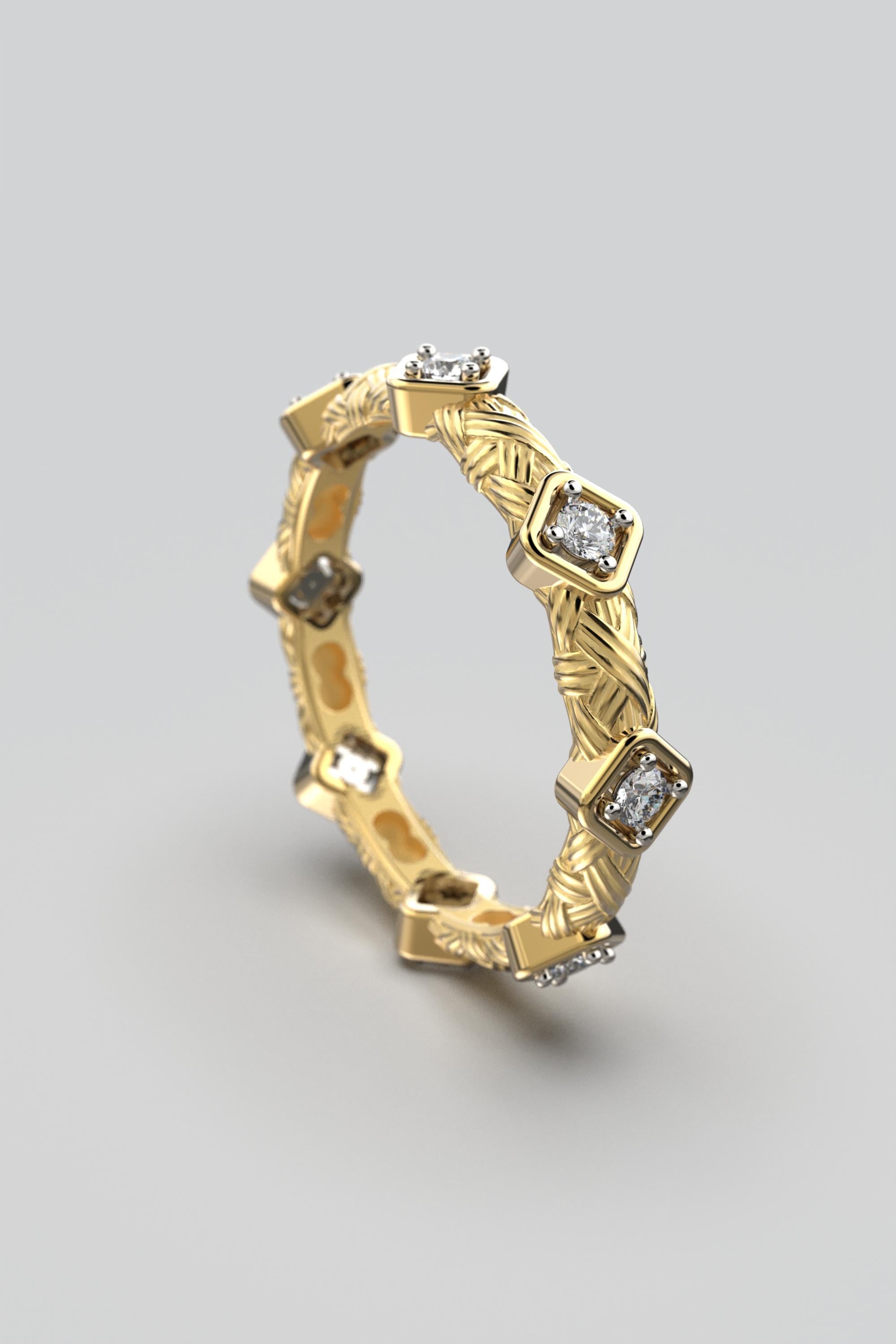 Im Angebot: Acht  Diamantring aus 18k Gold, hergestellt in Italien von Oltremare Gioielli () 3