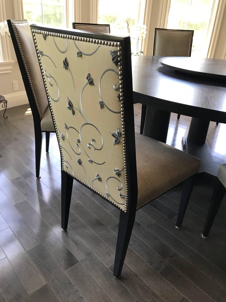 Eight Dining Chairs by Artistic Frame For Sale at 1stdibs