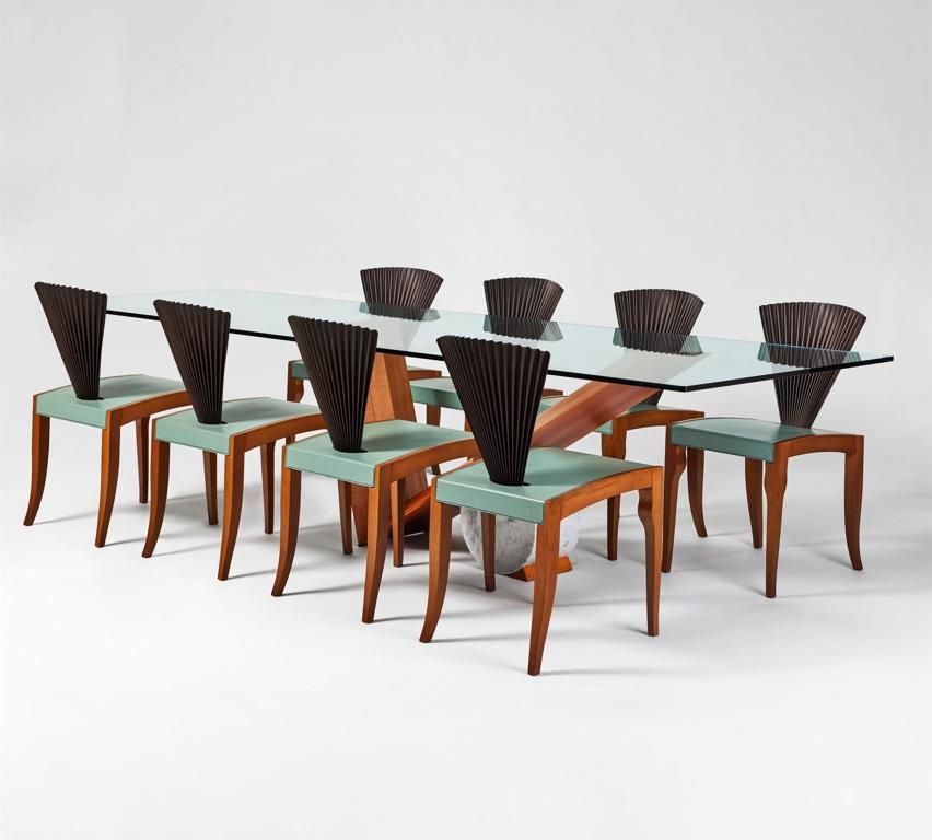 'Fan' chair designed by Emanuele Zenere, a Postwar & Contemporary artist for the luxury Italian manufacturer Cattelan Italia, brand known for producing cutting edge, luxury designer furniture. Encompassed by quality materials, attention to detail