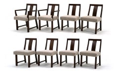 Eight Dining Chairs by Edward Wormley for Dunbar
