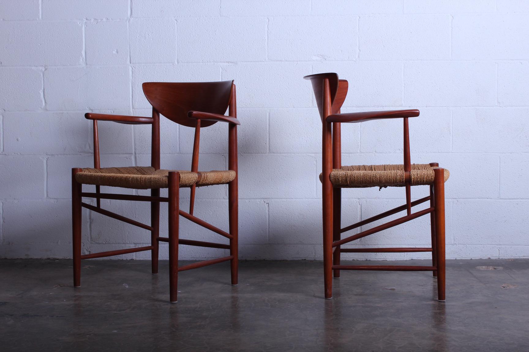 Eight Dining Chairs by Peter Hvidt and Orla Mølgaard Nielsen In Good Condition In Dallas, TX