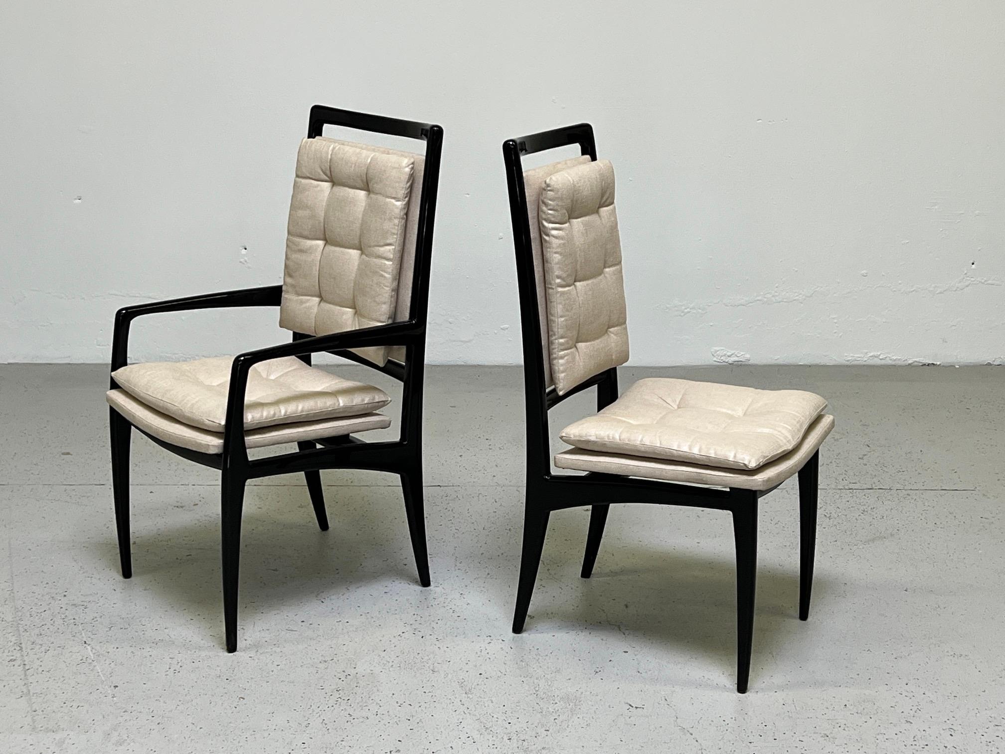 Eight Dining Chairs by Vladimir Kagan For Sale 5