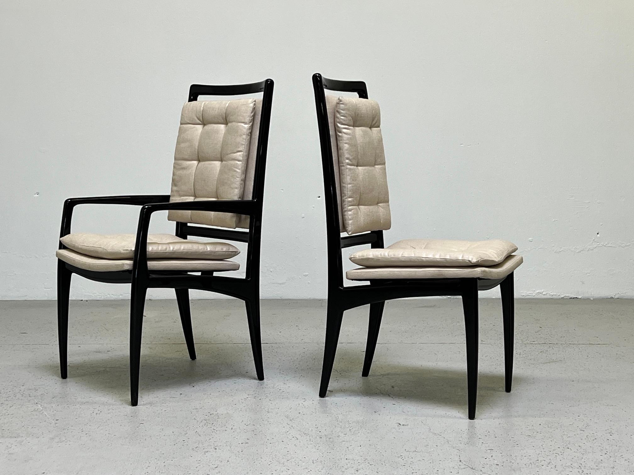 Eight Dining Chairs by Vladimir Kagan For Sale 6