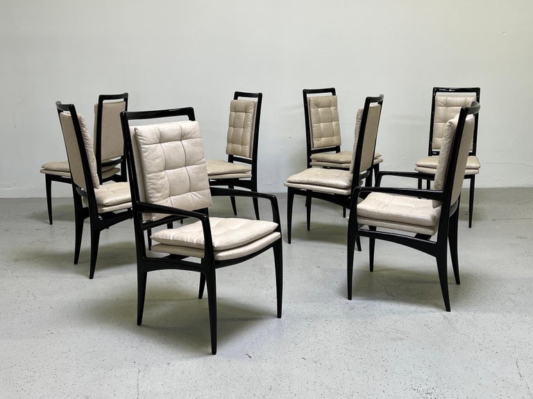 Eight Dining Chairs by Vladimir Kagan In Good Condition For Sale In Dallas, TX