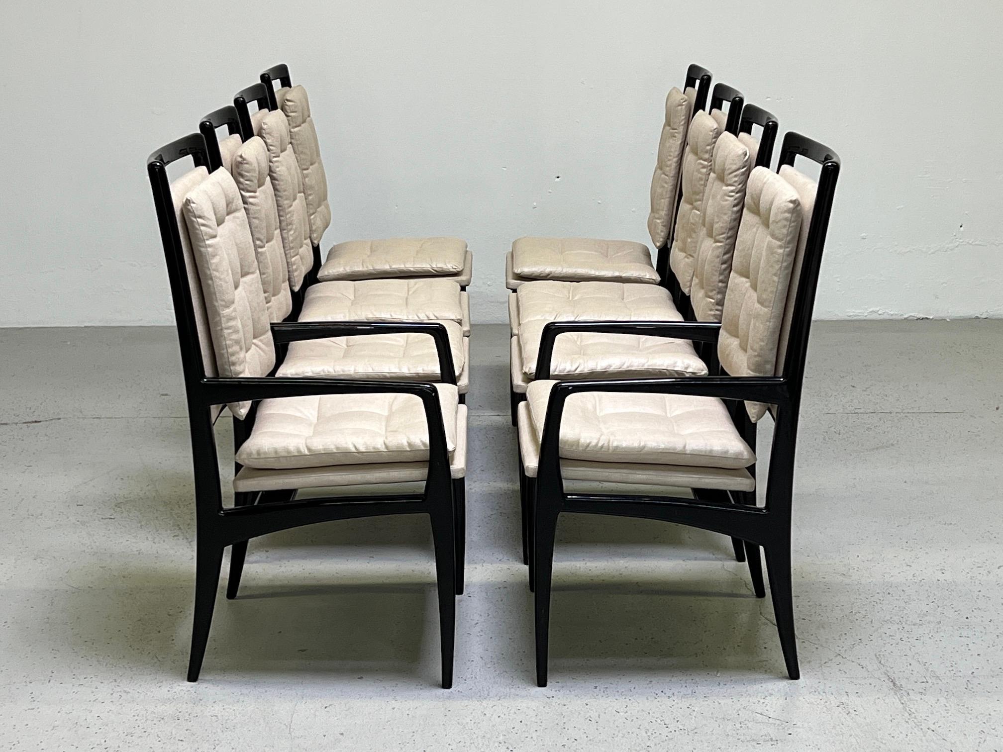 Late 20th Century Eight Dining Chairs by Vladimir Kagan For Sale