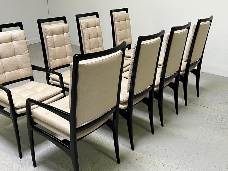 Eight Dining Chairs by Vladimir Kagan For Sale 2