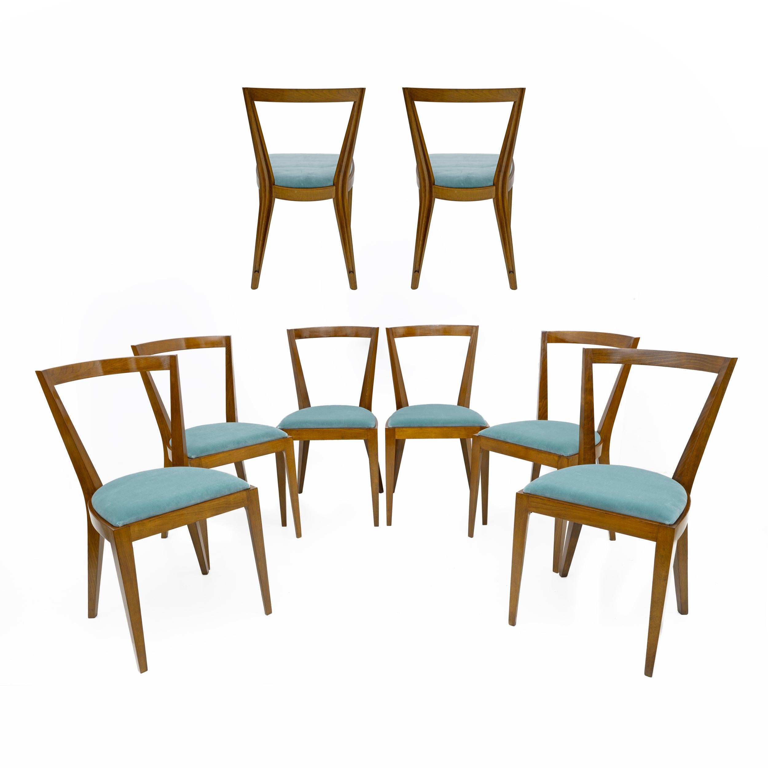 Ocho sillas de comedor PONTI 940 de Gio Ponti para BBB Italia Moderno de mediados de siglo en venta