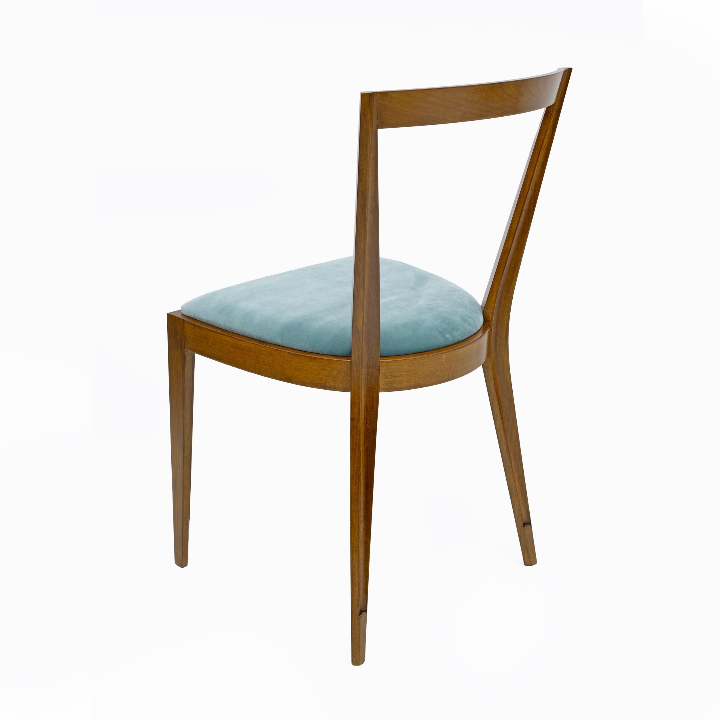 Ocho sillas de comedor PONTI 940 de Gio Ponti para BBB Italia Terciopelo en venta