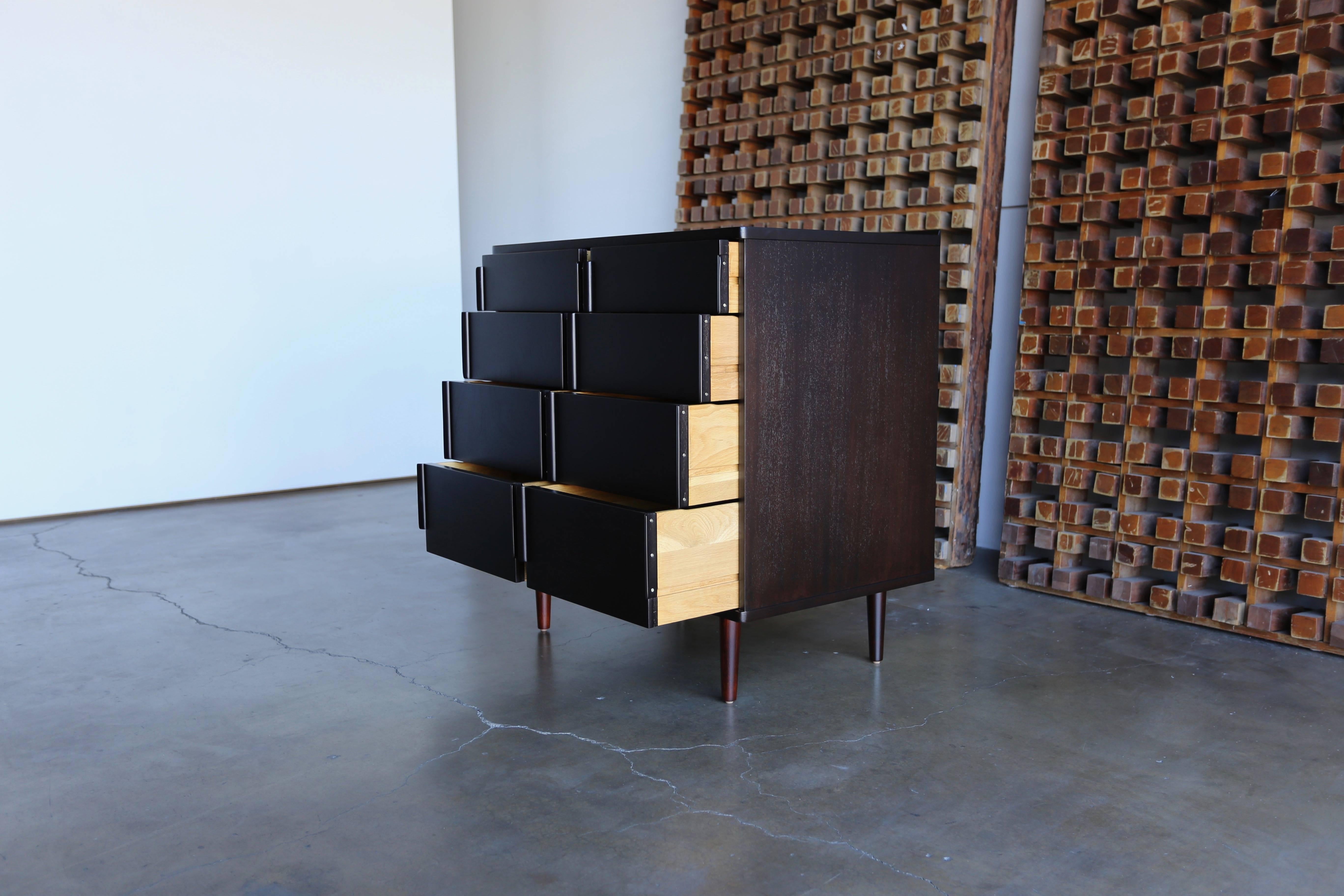 Ebonized Eight-Drawer Chest by Edward Wormley for Dunbar