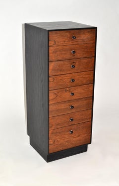 Eight Drawer Chest of Drawers or Jewelry Chest in Rosewood by Harvey Probber