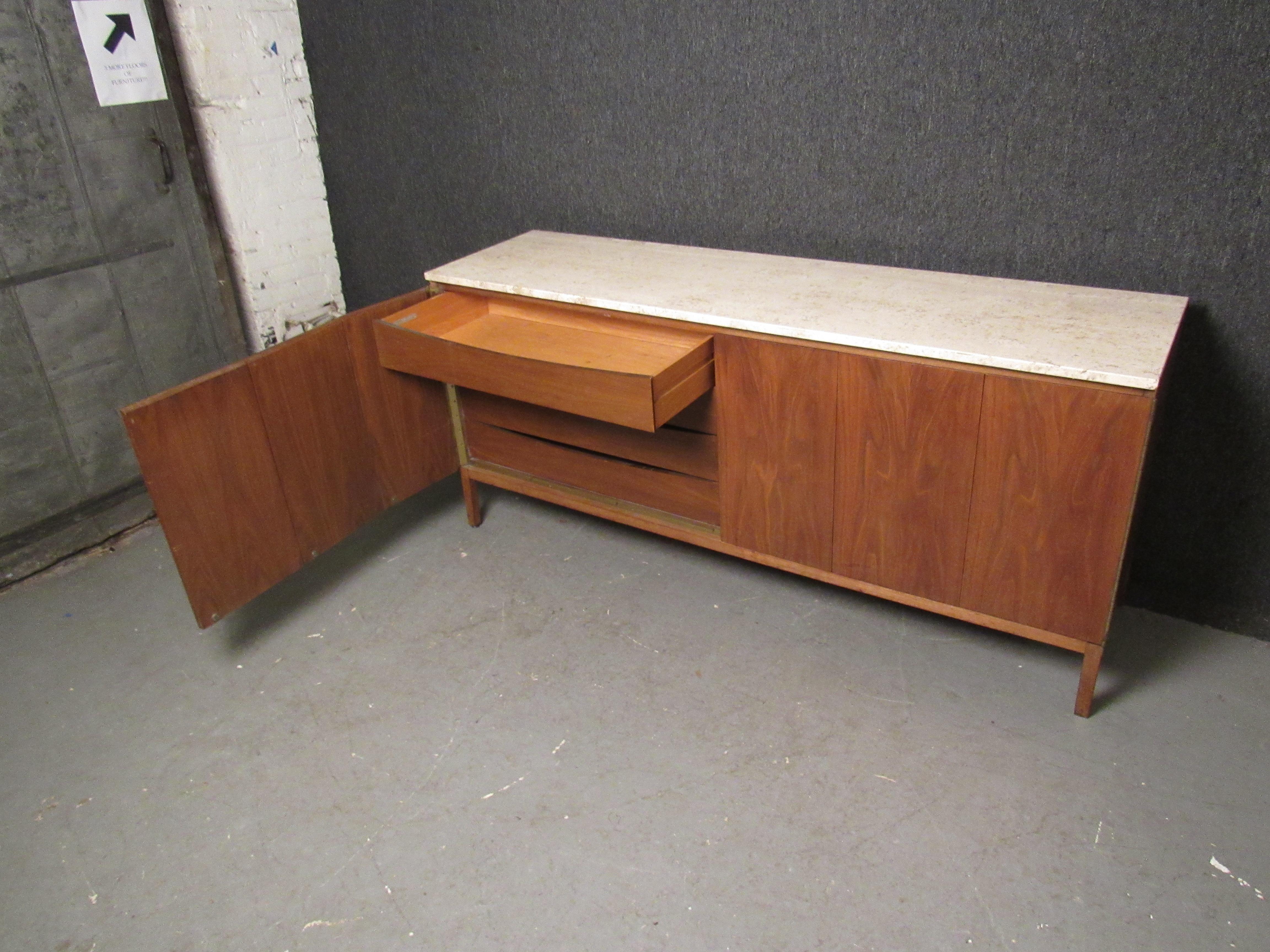 20th Century Paul McCobb for Calvin Furniture Eight Drawer Marble Top Dresser For Sale