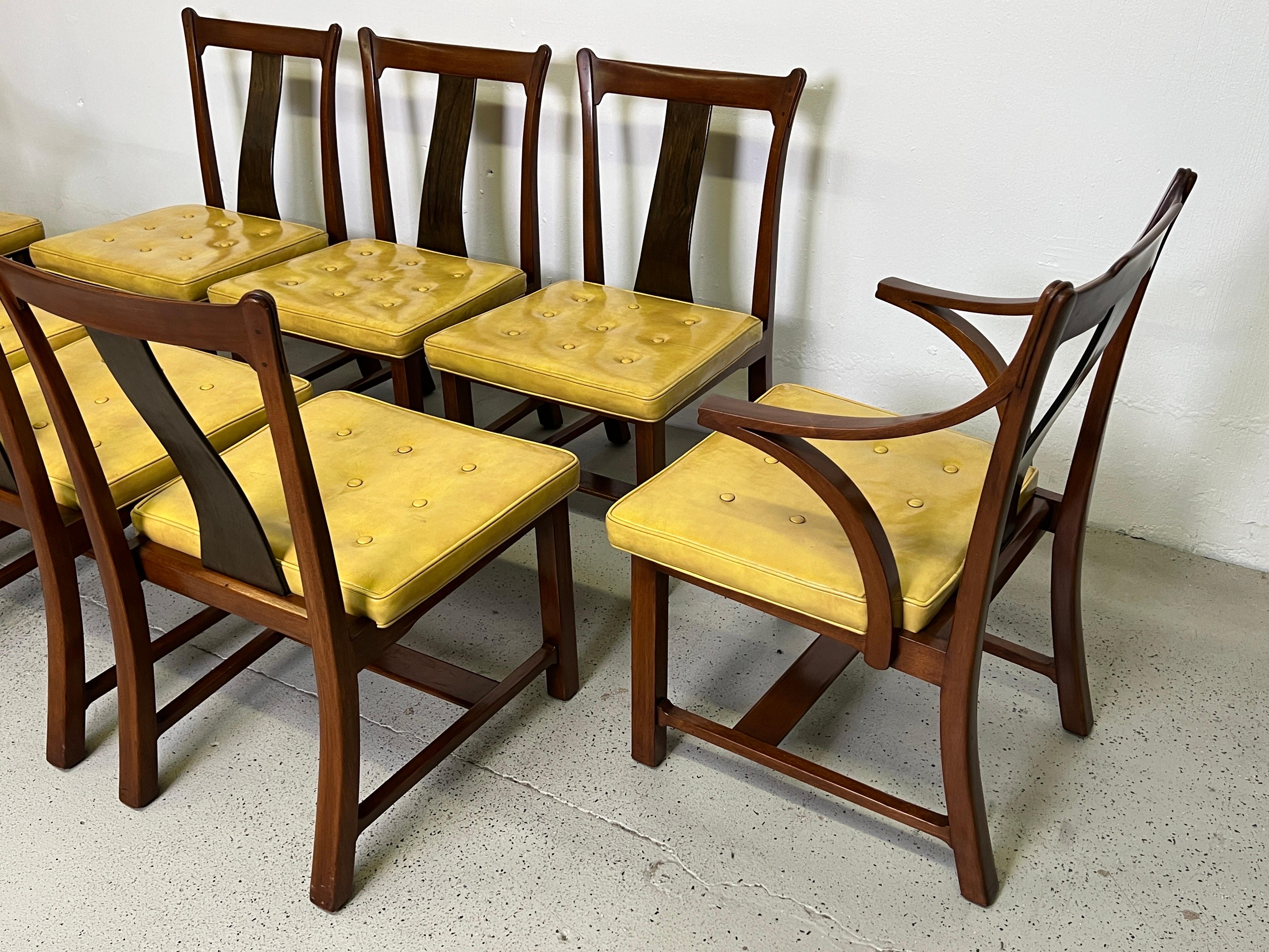 Eight Dunbar Greene & Greene Dining Chairs by Edward Wormley 6