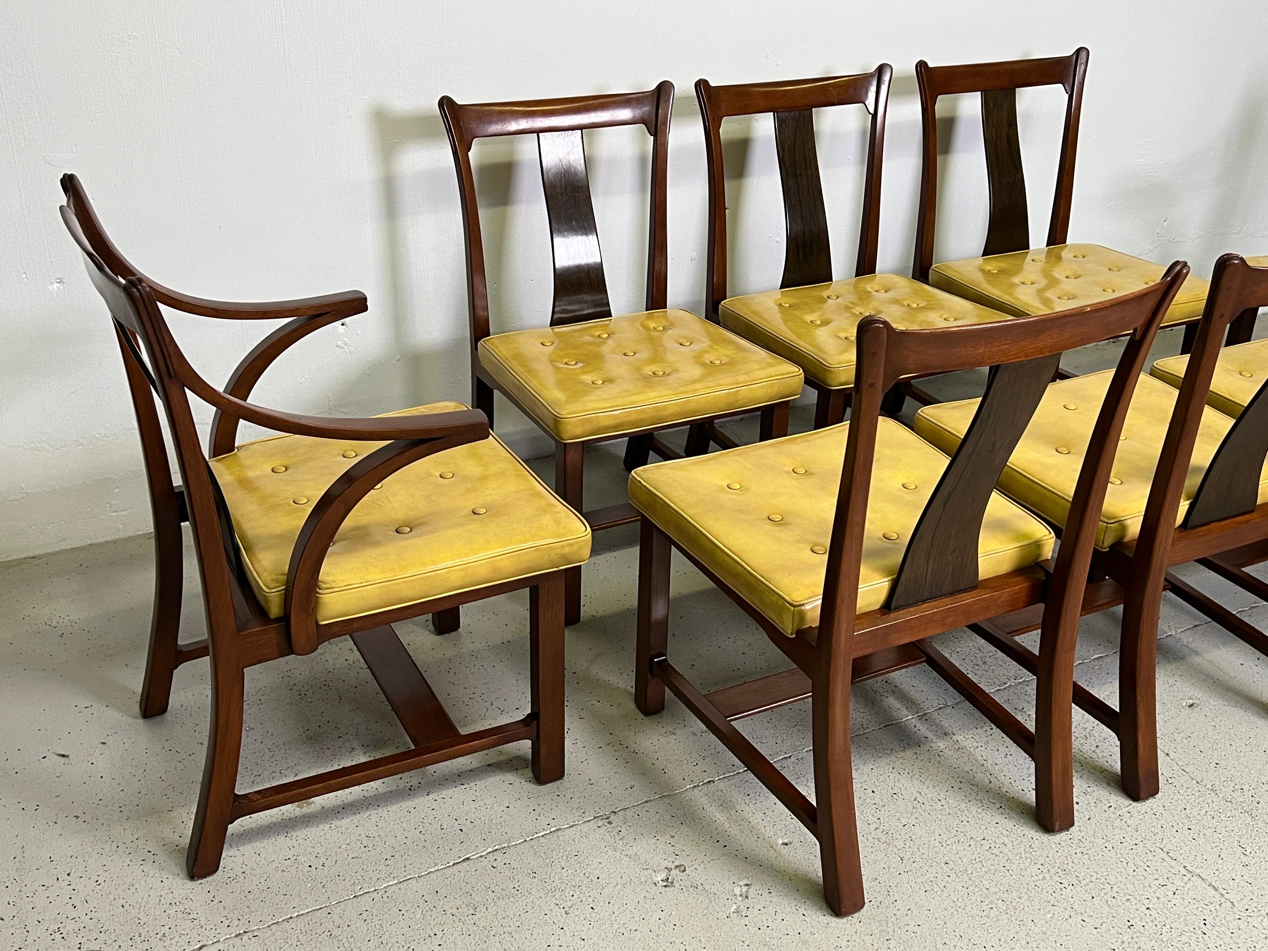 Eight Dunbar Greene & Greene Dining Chairs by Edward Wormley 7