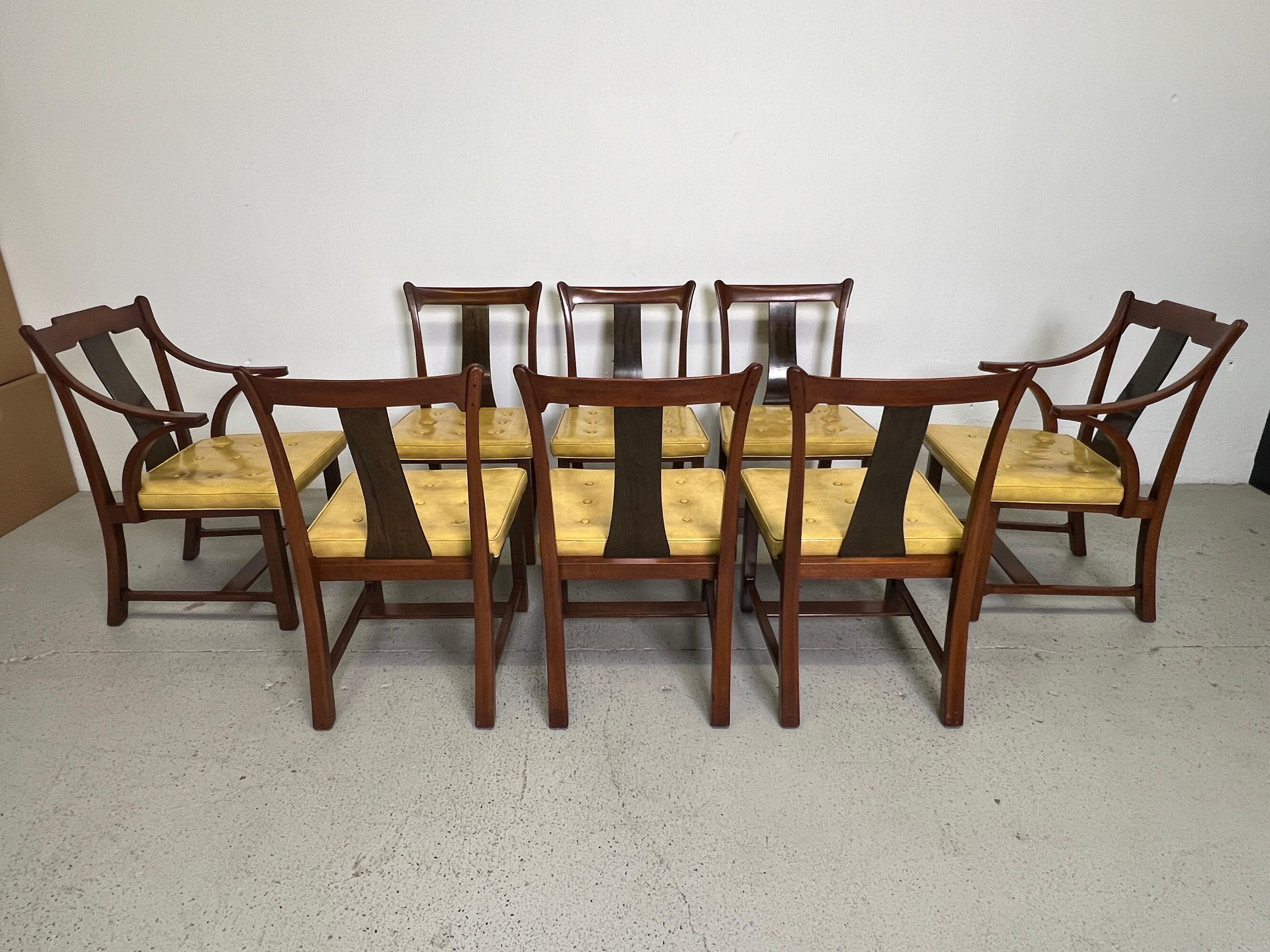 Eight Dunbar Greene & Greene Dining Chairs by Edward Wormley 8