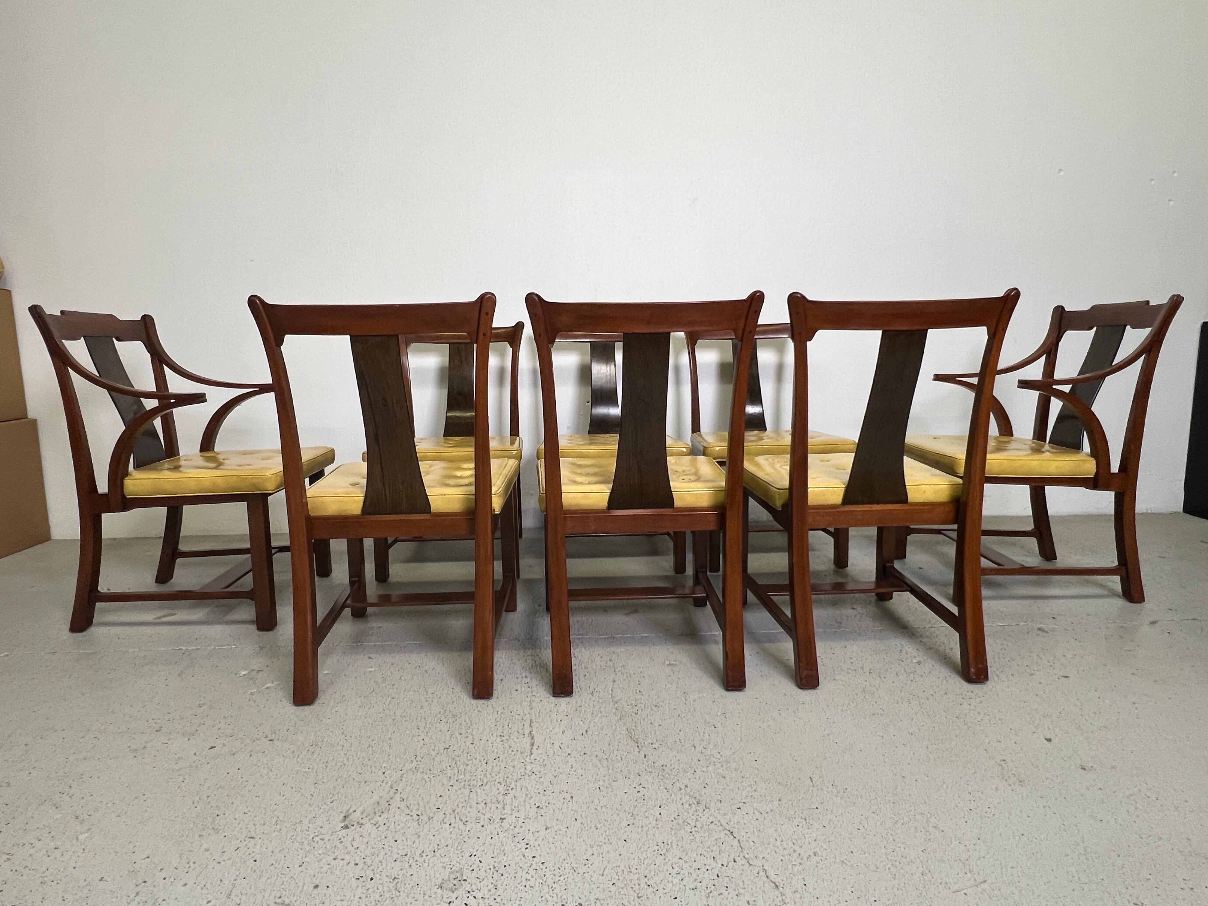 Eight Dunbar Greene & Greene Dining Chairs by Edward Wormley 10