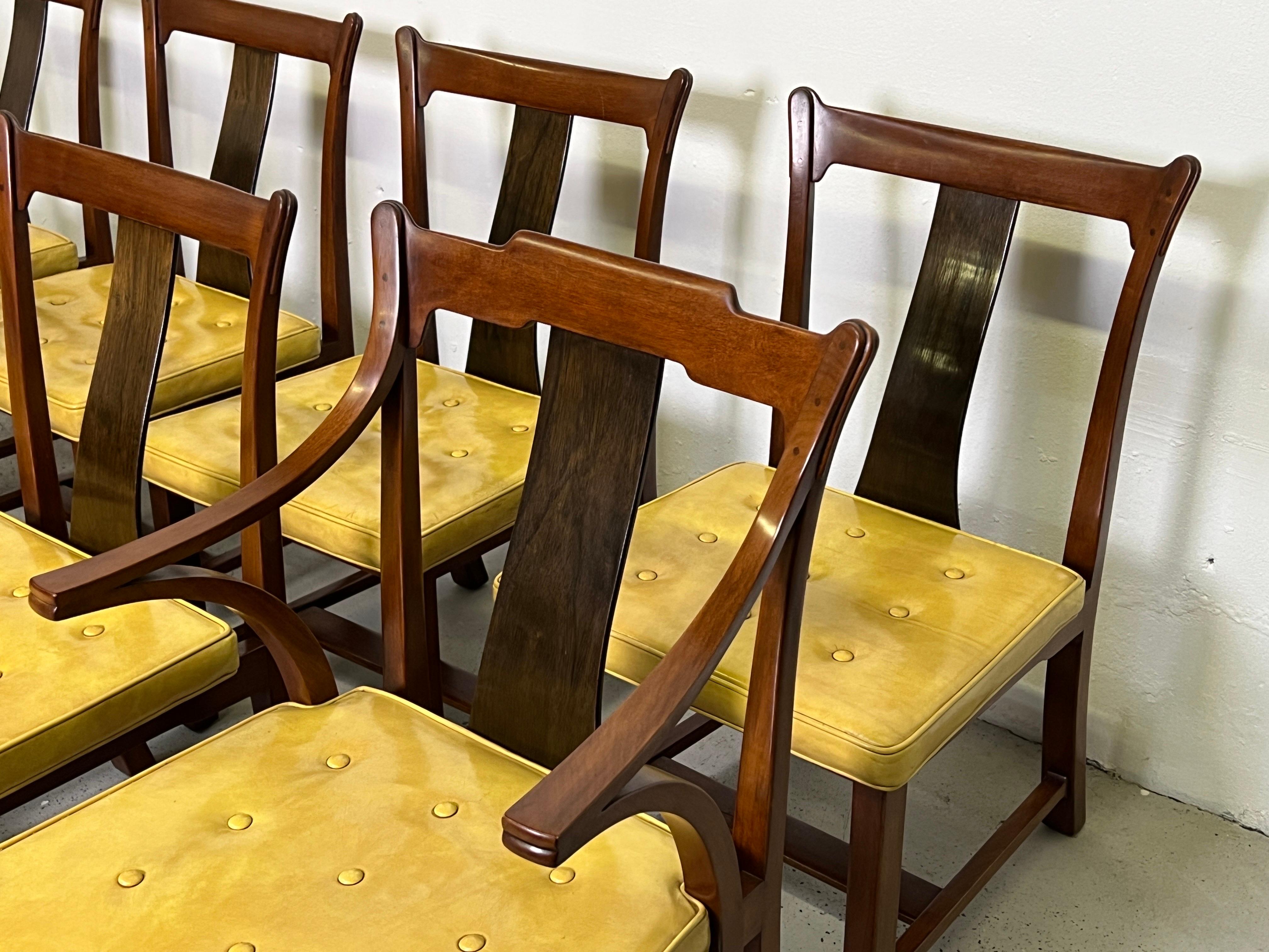 Eight Dunbar Greene & Greene Dining Chairs by Edward Wormley 11