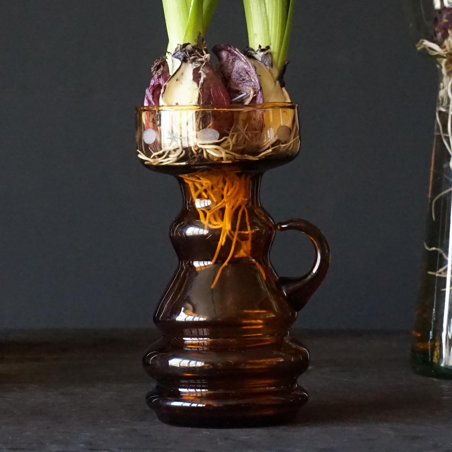 Huit vases hollandais Royal Leerdam en cristal et verre à vaseline pour ampoule Rimac Baarn de 1960 en vente 11
