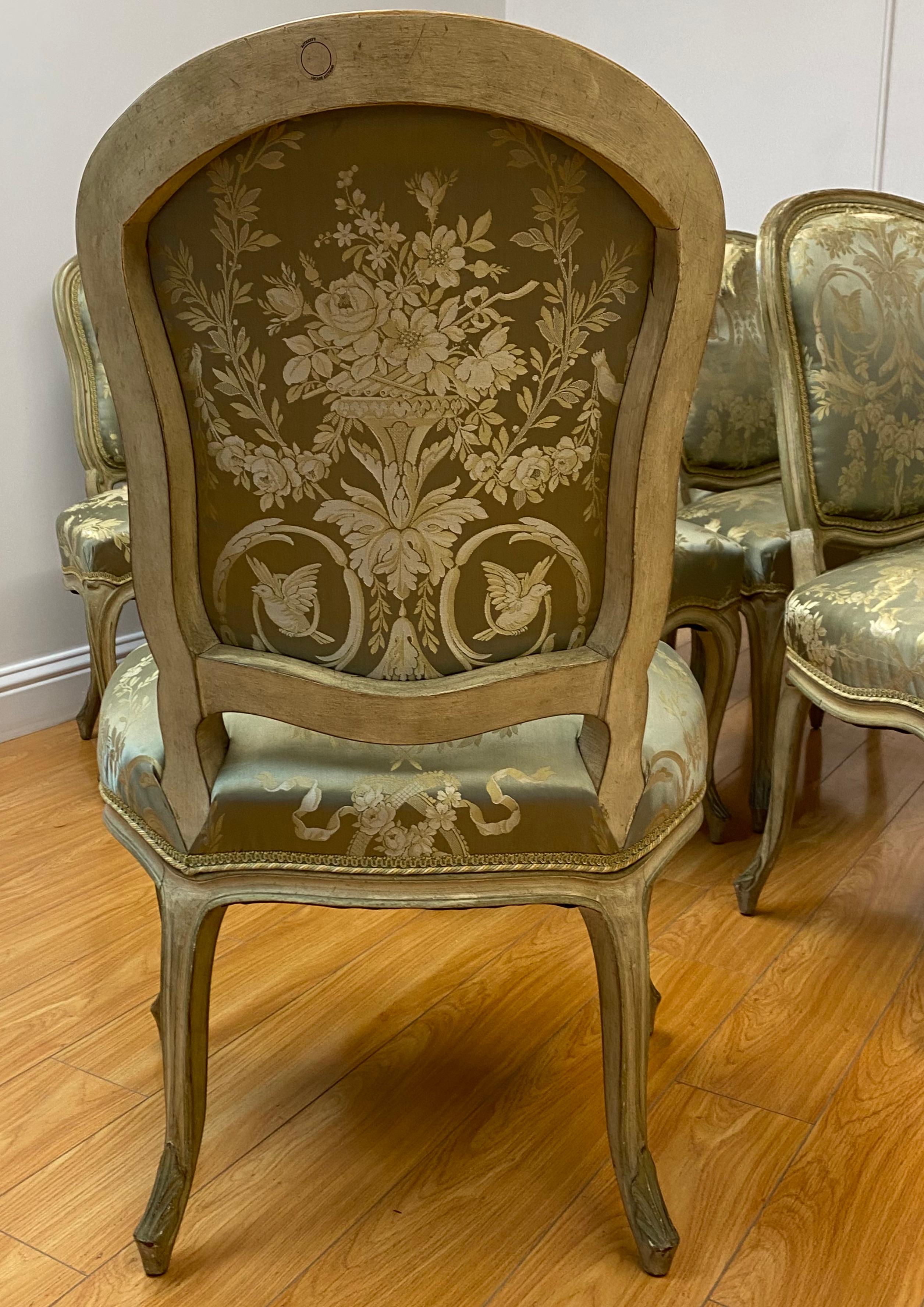 Hand-Carved Eight Early 20th Century French Side Chairs for Restoration 'French & Co., NYC'