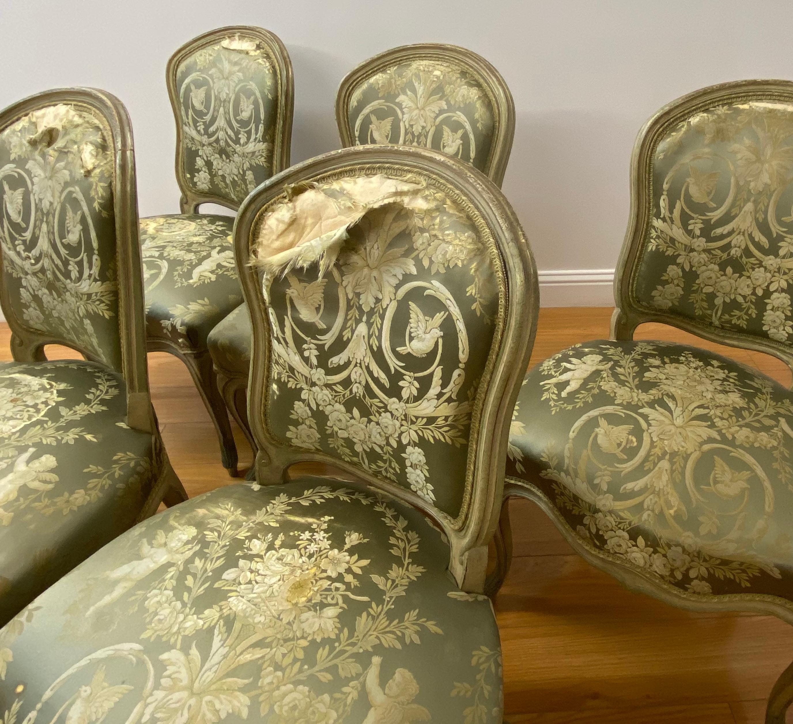 Eight Early 20th Century French Side Chairs for Restoration 'French & Co., NYC' In Good Condition In San Francisco, CA