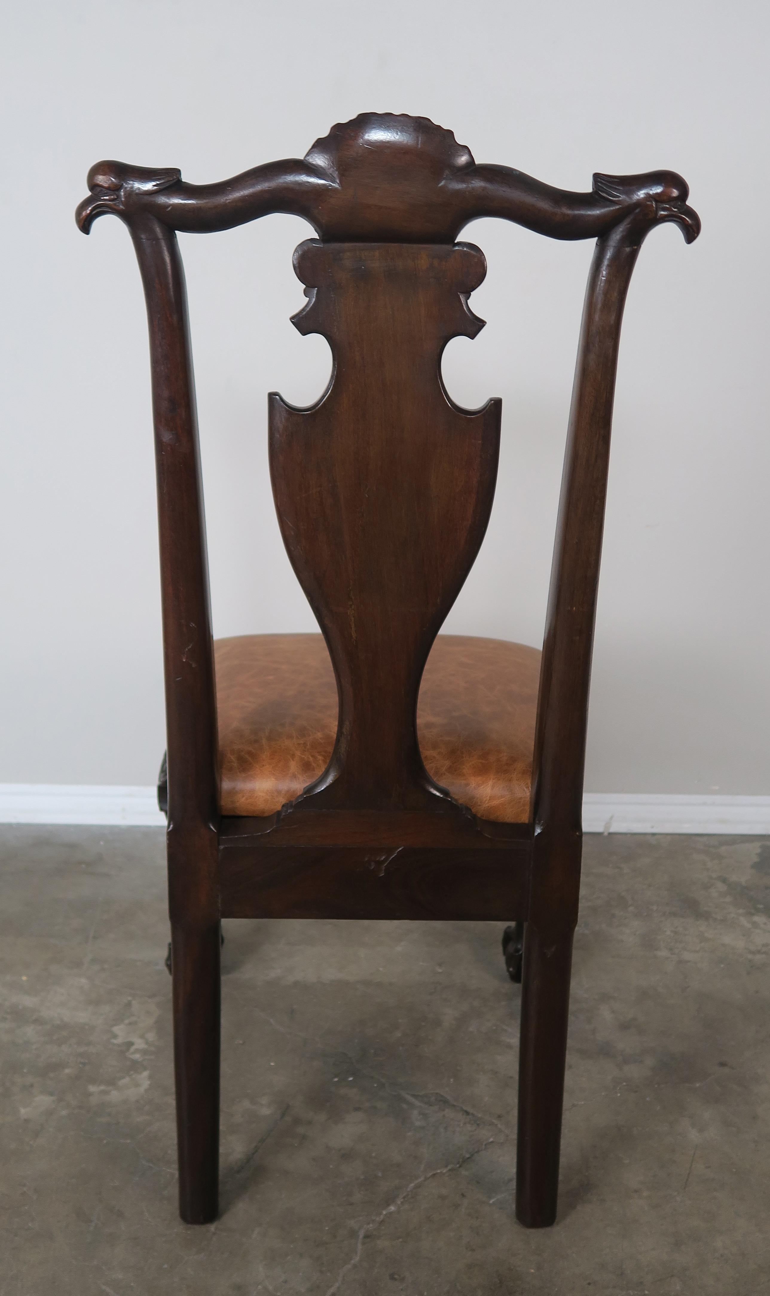 Eight English Chippendale Carved Dining Chairs 5