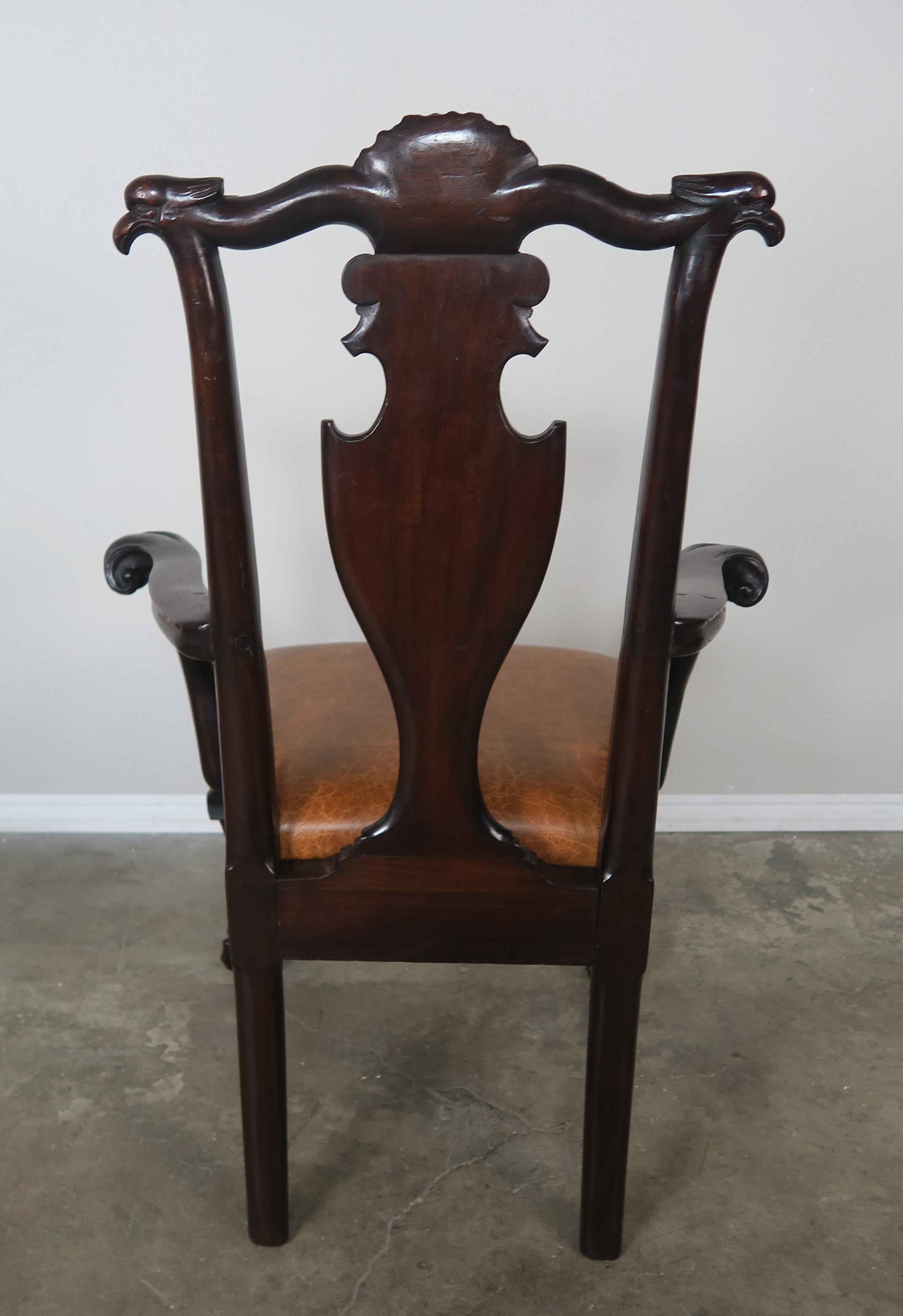 Eight English Chippendale Carved Dining Chairs 2