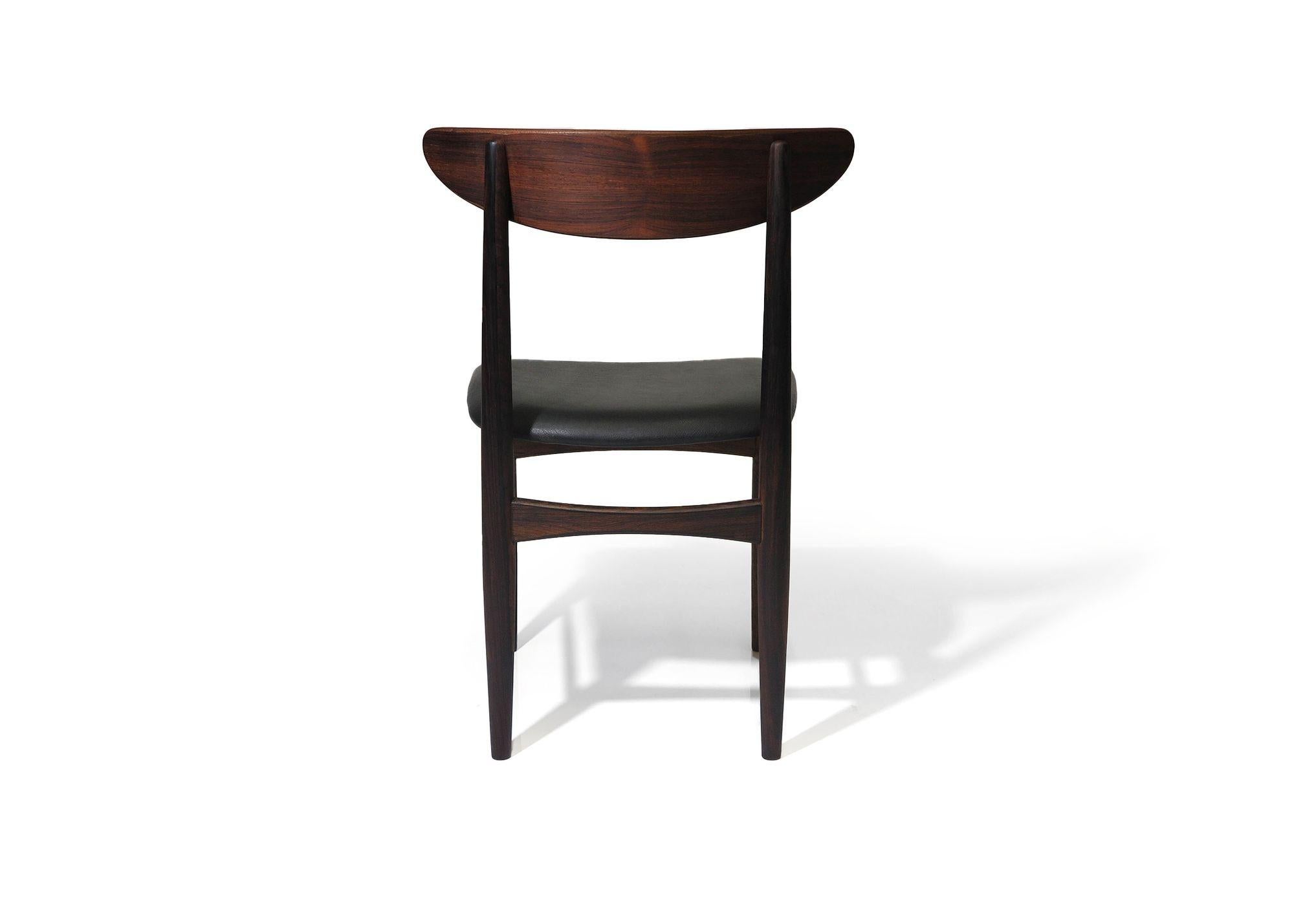 20th Century Eight E.W Bach Danish Rosewood Dining Chairs