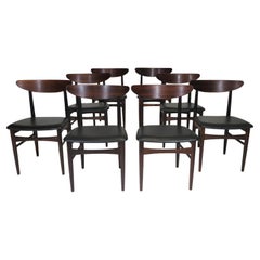 Eight E.W Bach Danish Rosewood Dining Chairs