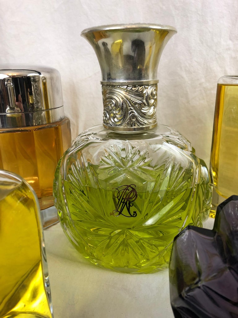 Eight Factice Perfume Store Display Bottles, Calvin Klien, Dior, Ralph