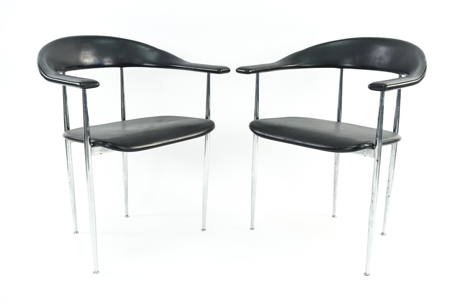 20th Century Eight FASEM P40 Dining Chairs by Vegni and Gualtierotti