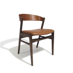 Eight Folke Ohlsson for Dux Curved Back Walnut Danish Dining Chairs