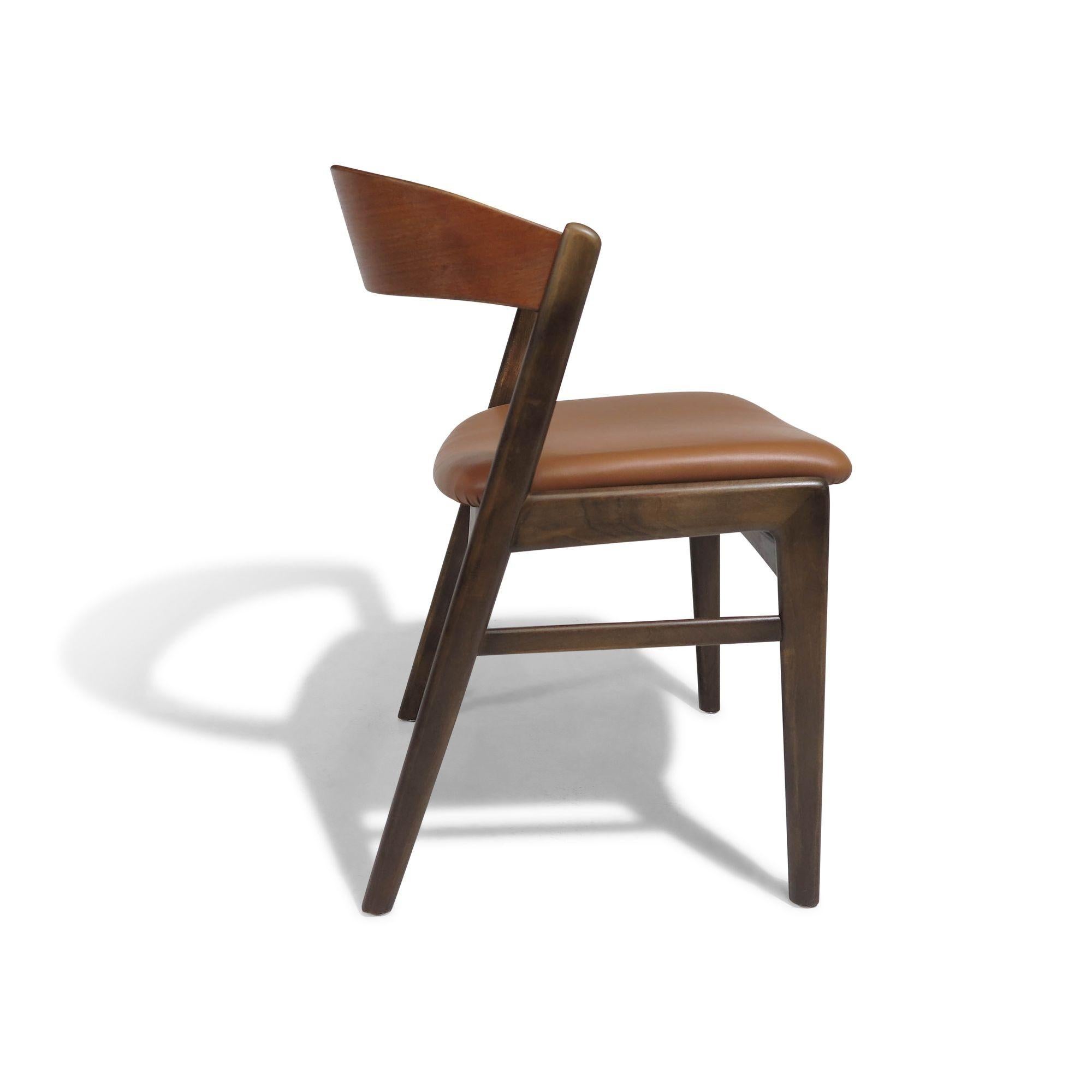 20th Century Eight Folke Ohlsson for Dux Curved Back Walnut Danish Dining Chairs For Sale