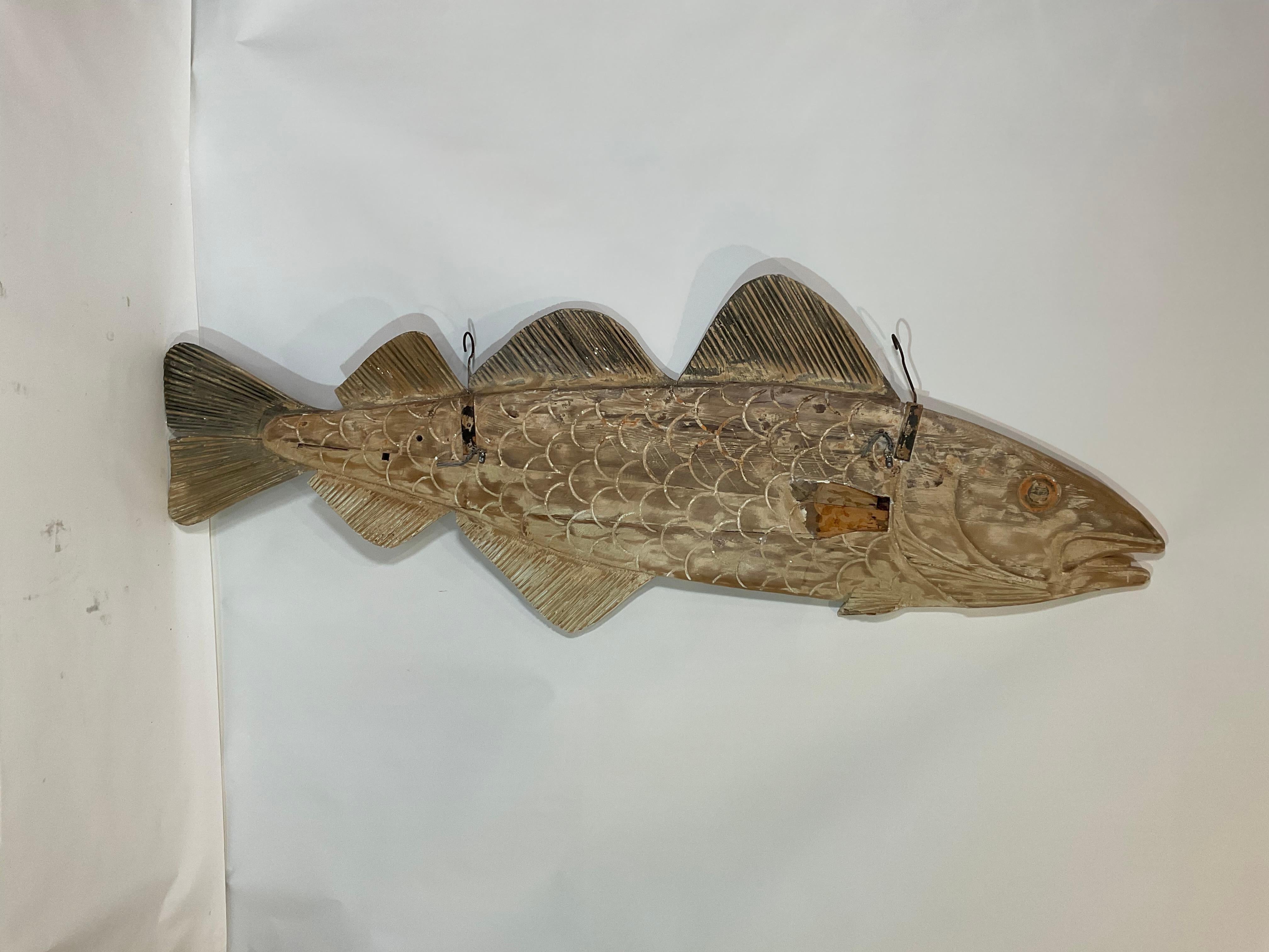Mid-20th Century Eight Foot Carved Fish from England