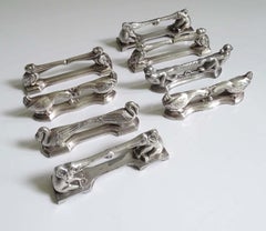 French Art Deco Knife Rests, Bronze, 1930s