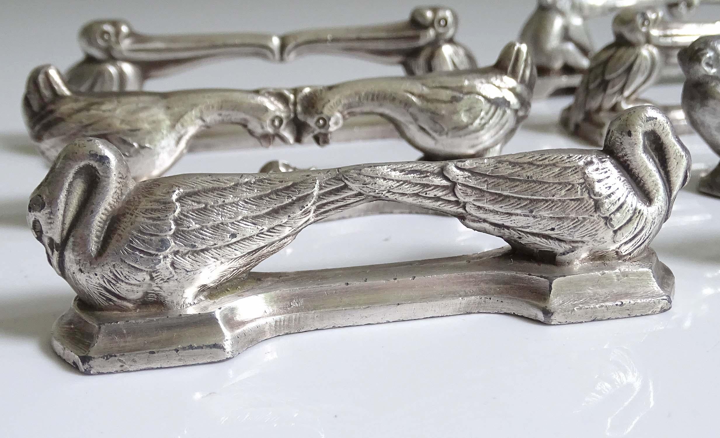 French Art Deco Knife Rests, Bronze, 1930s For Sale 2