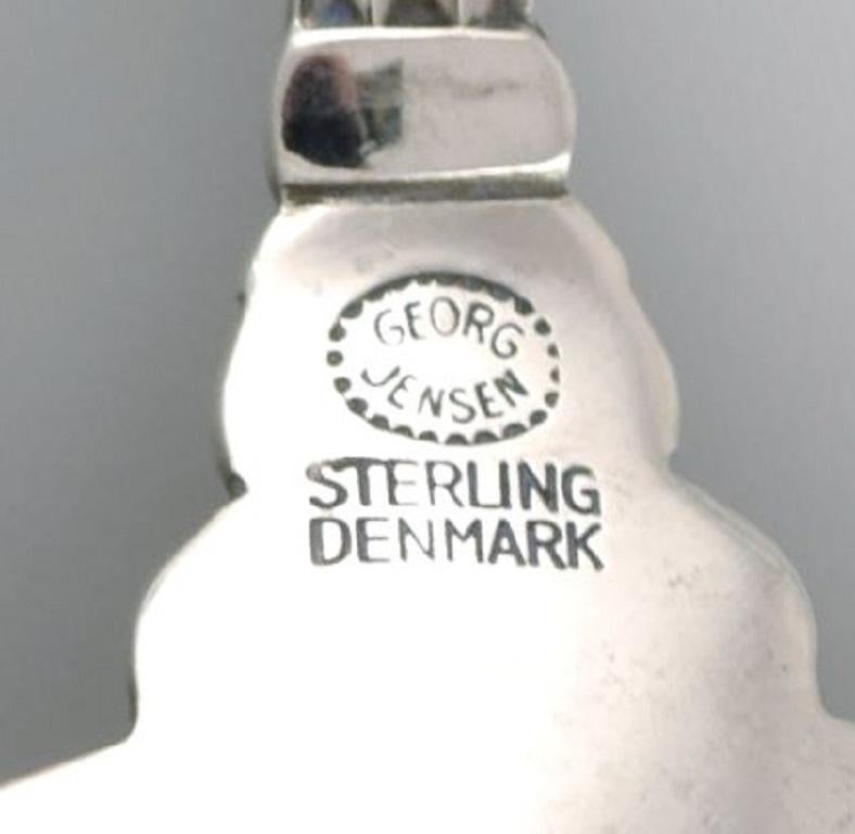 Eight Georg Jensen Acorn Bouillon Spoons in Sterling Silver In Excellent Condition In Copenhagen, DK