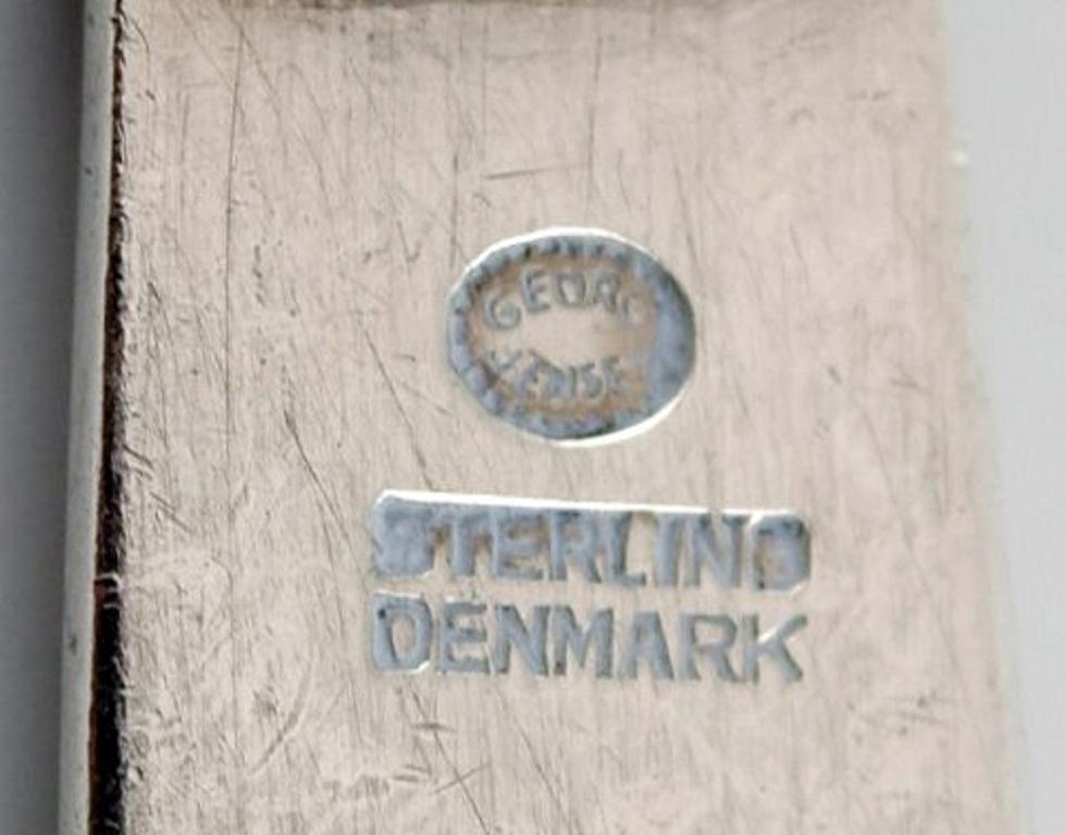 Danish Eight Georg Jensen Acorn Butter Knives in All Sterling Silver For Sale